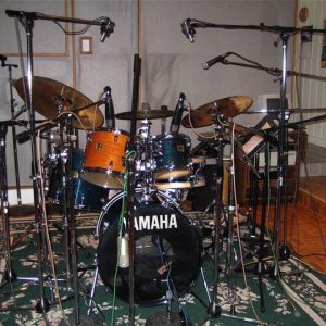 David Garibaldi drum set-up